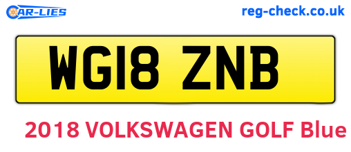 WG18ZNB are the vehicle registration plates.