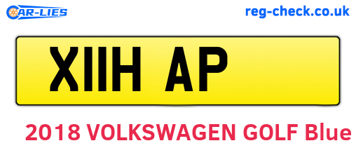 X11HAP are the vehicle registration plates.