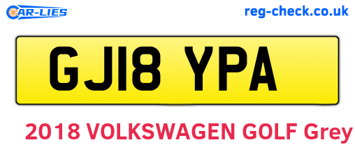 GJ18YPA are the vehicle registration plates.