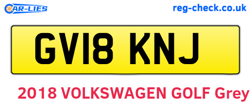 GV18KNJ are the vehicle registration plates.