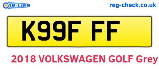 K99FFF are the vehicle registration plates.