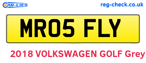 MR05FLY are the vehicle registration plates.