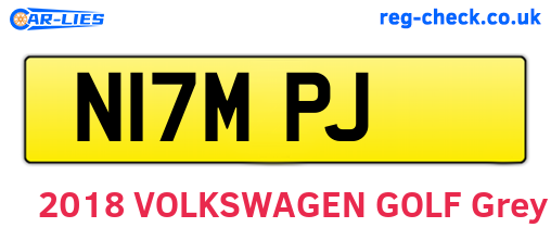 N17MPJ are the vehicle registration plates.