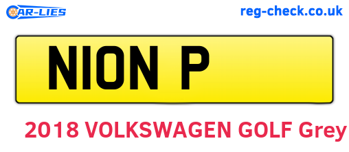 N1ONP are the vehicle registration plates.