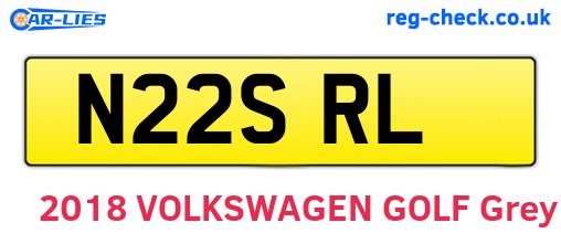 N22SRL are the vehicle registration plates.