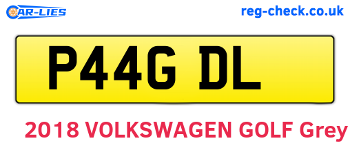 P44GDL are the vehicle registration plates.