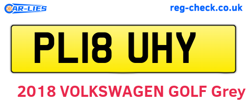 PL18UHY are the vehicle registration plates.