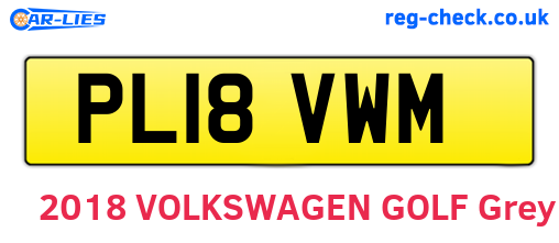 PL18VWM are the vehicle registration plates.