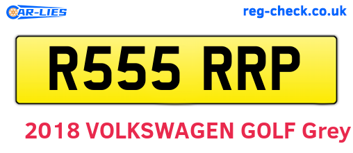 R555RRP are the vehicle registration plates.
