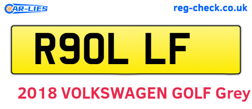R90LLF are the vehicle registration plates.