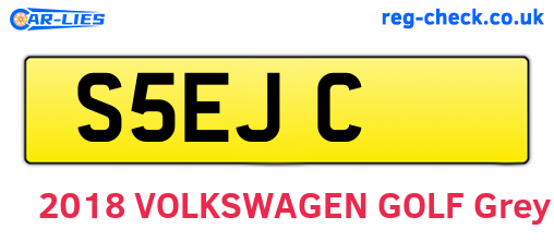 S5EJC are the vehicle registration plates.