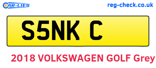 S5NKC are the vehicle registration plates.