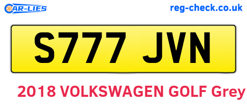S777JVN are the vehicle registration plates.
