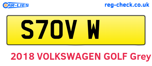S7OVW are the vehicle registration plates.