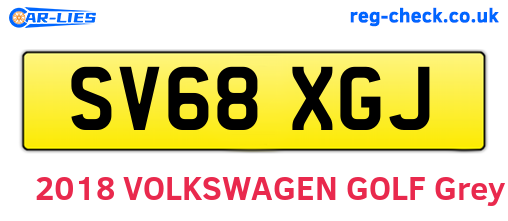 SV68XGJ are the vehicle registration plates.