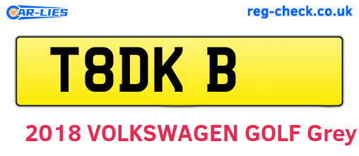 T8DKB are the vehicle registration plates.