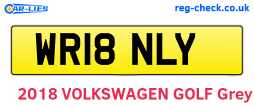 WR18NLY are the vehicle registration plates.