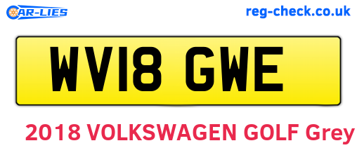 WV18GWE are the vehicle registration plates.