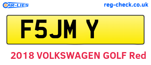F5JMY are the vehicle registration plates.