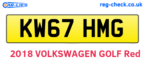 KW67HMG are the vehicle registration plates.