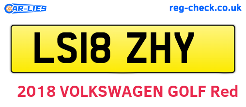LS18ZHY are the vehicle registration plates.