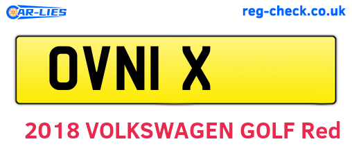 OVN1X are the vehicle registration plates.