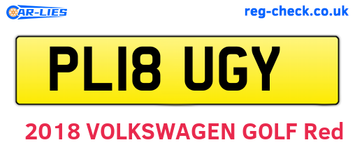 PL18UGY are the vehicle registration plates.
