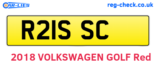 R21SSC are the vehicle registration plates.