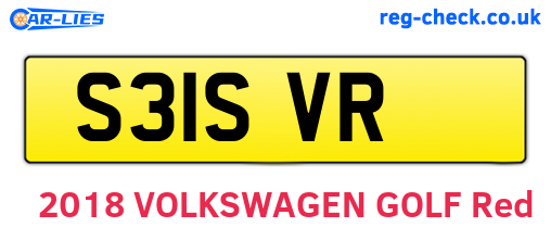 S31SVR are the vehicle registration plates.