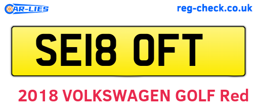 SE18OFT are the vehicle registration plates.