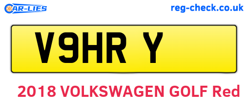 V9HRY are the vehicle registration plates.