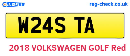 W24STA are the vehicle registration plates.