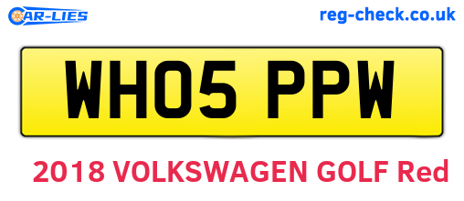 WH05PPW are the vehicle registration plates.