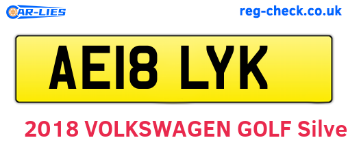 AE18LYK are the vehicle registration plates.