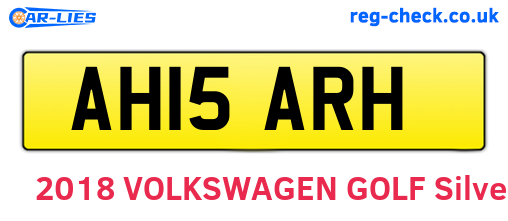 AH15ARH are the vehicle registration plates.