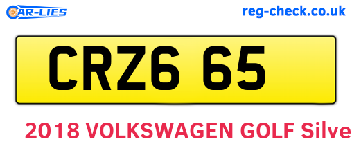CRZ665 are the vehicle registration plates.