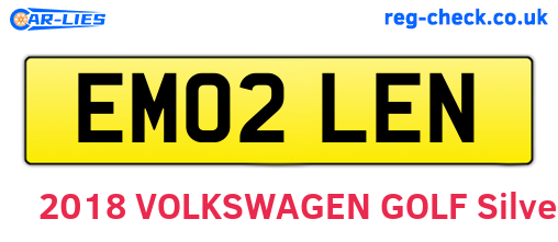 EM02LEN are the vehicle registration plates.