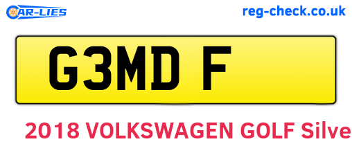 G3MDF are the vehicle registration plates.