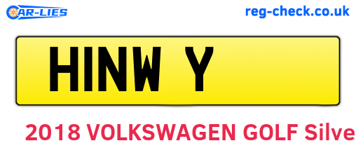 H1NWY are the vehicle registration plates.