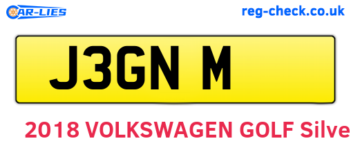J3GNM are the vehicle registration plates.