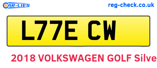 L77ECW are the vehicle registration plates.