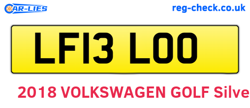LF13LOO are the vehicle registration plates.