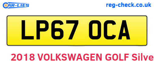LP67OCA are the vehicle registration plates.