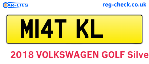 M14TKL are the vehicle registration plates.