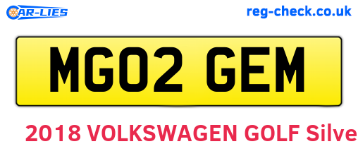 MG02GEM are the vehicle registration plates.