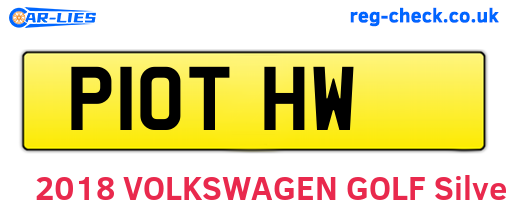 P10THW are the vehicle registration plates.