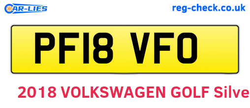 PF18VFO are the vehicle registration plates.