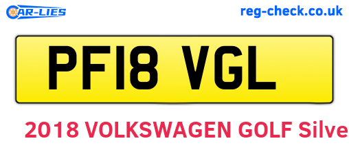 PF18VGL are the vehicle registration plates.
