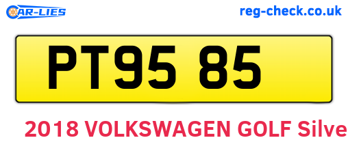 PT9585 are the vehicle registration plates.