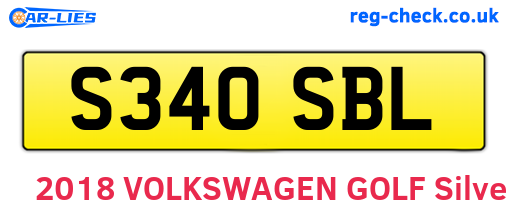 S340SBL are the vehicle registration plates.